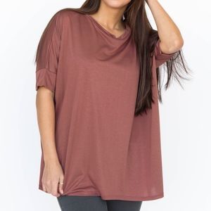 *FIRM*Agnes & Dora NWT Boxy Tee Marsala